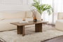 Nordure Mesa de Café Nogal 119x40x60 cm Tablero Melamina Sala de Estar Elegante Acogedora Duradera Sofisticada Moderna